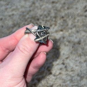 David Yurman Prasiolite Cable Wrapped Ring - size 7